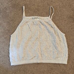 Hippie Rose Ivory Cropped Tank Top